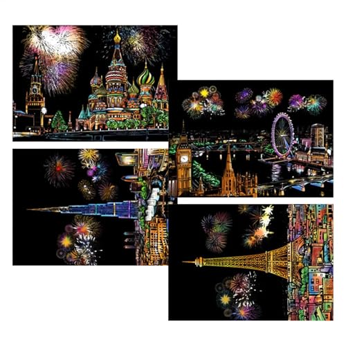 Regenbogen-Schabpapier | Gravur-Schrott-Kunst-Set | Kinder-Kratzbrett-Zeichenset | A4-Größe Scrach-Papier für kreatives Zeichnen | Schwarze Skizzenblöcke für künstlerische Gravur Regenbogen-Schabpapier | Gravur-Schrott-Kunst-Set | Kinder-Kratzbrett-Zeichenset | A4-Größe Scrach-Papier für kreatives Zeichnen | Schwarze Skizzenblöcke für künstlerische Gravur von Generisch