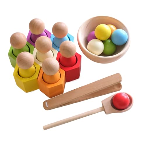 Regenbogenbälle in Tassen - passendes Spiel für Kinder frühes Lernen Motorkenntnisse spielen | Hölzern mit glattem Außen, Kindergärten -Farbsortierspielzeug, Vorschulverkehrs -Bildungsinstrument Regenbogenbälle in Tassen - passendes Spiel für Kinder frühes Lernen Motorkenntnisse spielen | Hölzern mit glattem Außen, Kindergärten -Farbsortierspielzeug, Vorschulverkehrs -Bildungsinstrument von Generisch