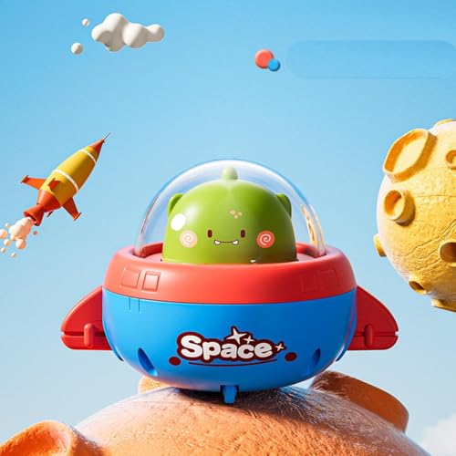 Reibungsgetriebenes Kinder Auto - Drücken, Gehen, Zurück, Weiter - Baby Pädagogisches Spielzeug - Tier Auto für Kle von Generisch