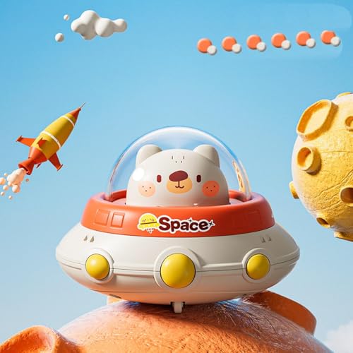 Reibungsgetriebenes Kinder Auto - Drücken, Gehen, Zurück, Weiter - Baby Pädagogisches Spielzeug - Tier Auto für Kle von Generisch