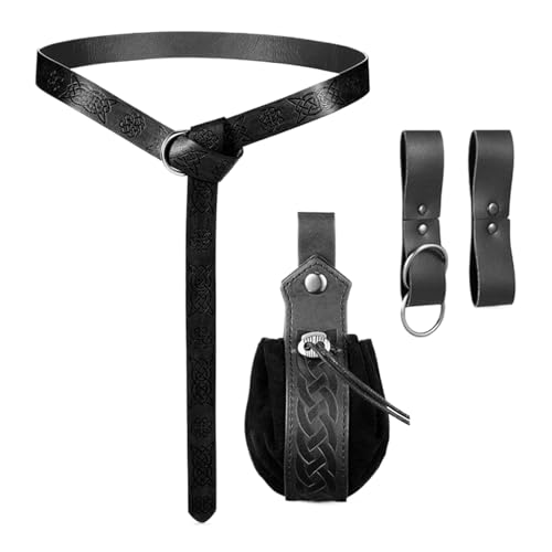 Renaissance-Gürteltaschen-Zubehör, mittelalterliche Cosplay-Tasche, Geldbörse, Kostüm-Outfit-Zubehör, perfekt für Frauen und Erwachsene, Konvention, Theater, Bühne, Fotoshooting, Party-Events, von Generisch