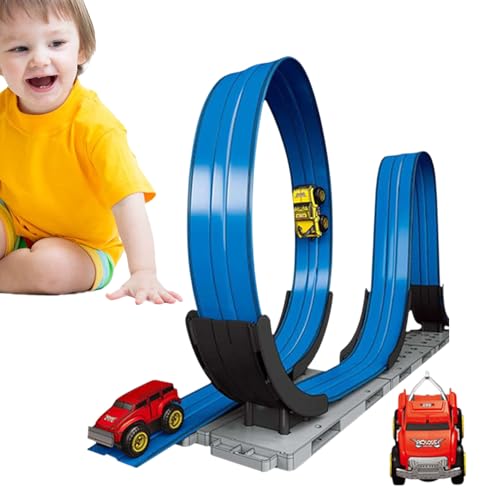 Rennstrecke, Slotcar-Set | Spielzeuggleis mit 1 Triebwagen - Autorennen-Spiele, Rennauto-Spielzeug, Auto-Rennstrecken-Spielset für Kinder, Mädchen, Teenager, alle Altersgruppen von Generisch