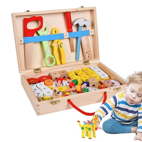 Reparaturwerkzeugspielzeug, Kinder Reparaturkit Spielzeug | Kinderspielzeug Holzbearbeitungswerkzeug Reparatur tun Spiele - Hölzerne Werkzeugkasten Konstruktion Spielset Safe Realistic für den Kindert Reparaturwerkzeugspielzeug, Kinder Reparaturkit Spielzeug | Kinderspielzeug Holzbearbeitungswerkzeug Reparatur tun Spiele - Hölzerne Werkzeugkasten Konstruktion Spielset Safe Realistic für den Kindert von Generisch