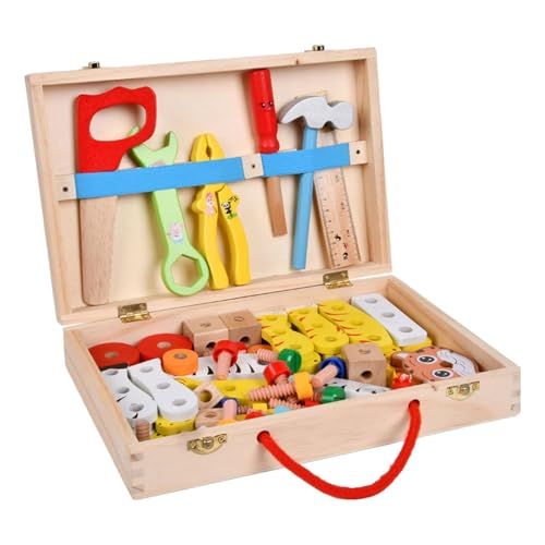 Reparaturwerkzeugspielzeug, Kinder Reparaturkit Spielzeug | Kinderspielzeuge tun vor, um Holzbearbeitungswerkzeug zu spielen - Holzwerkzeugkasten, realistisches Bauspiel für Kindertag, Geburtstag, Ost Reparaturwerkzeugspielzeug, Kinder Reparaturkit Spielzeug | Kinderspielzeuge tun vor, um Holzbearbeitungswerkzeug zu spielen - Holzwerkzeugkasten, realistisches Bauspiel für Kindertag, Geburtstag, Ost von Generisch