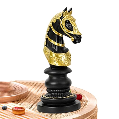 Retro -Schachstatue - Vintage -Schachstatue -dekors, tragbares Sammlerhandwerk | Klassische Vintage -Harz -Skulptur, Büros King Queen War Horse Figur Schach -Stück -Stücke für Home Desktop Dekoration Retro -Schachstatue - Vintage -Schachstatue -dekors, tragbares Sammlerhandwerk | Klassische Vintage -Harz -Skulptur, Büros King Queen War Horse Figur Schach -Stück -Stücke für Home Desktop Dekoration von Generisch