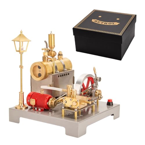 Retrol SE-02 Dampfmaschinen Modell Bausatz Metall Dampfmaschinen Modell mit Kessel-Bausatz DIY-Bausatz Geschenk - SE-02 100 PCS von Generisch