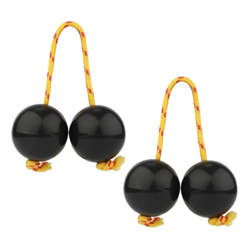Rhythm African Shaker – Afrikanischer Rasselball Kashaka Instrument – 2 Paar rhythmische Musik-Ei, ABS-Handpercussion-Instrumente, Doppelkürbis für Kinder und Erwachsene von Generisch