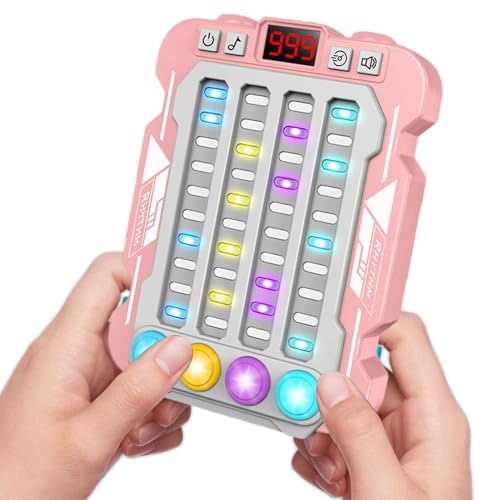Rhythmus-Handkonsole, Handkonsolen-Spiel mit Musik, einstellbare Modi, leuchtet schnell klickend von Generisch