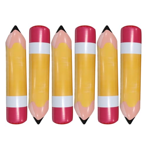 Riesen-Bleistift-Requisite, aufblasbarer Bleistift,6 Stück aufblasbare Ballon-Klassenzimmerdekoration | Abschluss-Dekoration, aufblasbarer Bleistift, Klassenzimmer-Dekoration für Zimmer, Foto-Requisit Riesen-Bleistift-Requisite, aufblasbarer Bleistift,6 Stück aufblasbare Ballon-Klassenzimmerdekoration | Abschluss-Dekoration, aufblasbarer Bleistift, Klassenzimmer-Dekoration für Zimmer, Foto-Requisit von Generisch