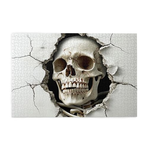Riesige 3D-Puzzles mit gruseliger Totenkopf-Wand, realistische gebrochene Wand, 1000 Teile, Puzzles für Erwachsene, Holzpuzzles für Erwachsene, Geschenke, Heimdekoration Riesige 3D-Puzzles mit gruseliger Totenkopf-Wand, realistische gebrochene Wand, 1000 Teile, Puzzles für Erwachsene, Holzpuzzles für Erwachsene, Geschenke, Heimdekoration von Generisch