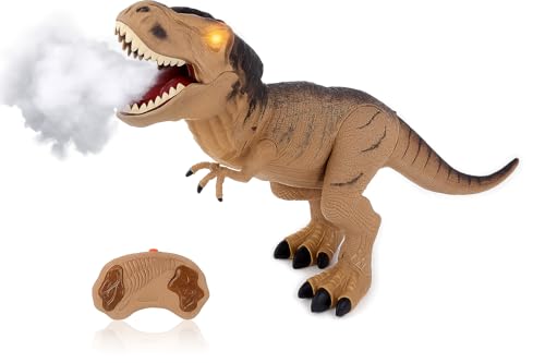 Riesiger ferngesteuerter Dinosaurier 53 cm mit Rauch-Effekt aus dem Mund LED-Licht und echten Sounds RC Dinosaurier Tyrannosaurus T Rex Gehen und Brüllen Realistisch T-Rex Elektrischer Dinosaurier von Generisch