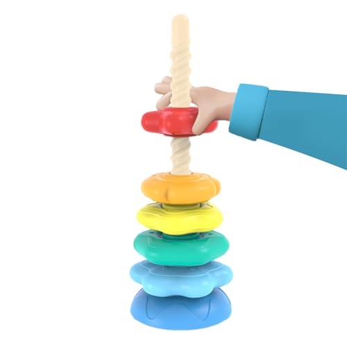 Ring Stapelspiel | Motorik Spielzeug Drehbar Stapelringe,Aktivitätswürfel Mit Bausteinen Sensorikspiel Feinmotorik Entwicklung Baby Ring Stapelspiel | Motorik Spielzeug Drehbar Stapelringe,Aktivitätswürfel Mit Bausteinen Sensorikspiel Feinmotorik Entwicklung Baby von Generisch
