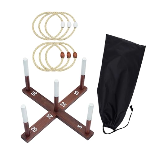 Ringwurfspiel, Ringwurfspiel Mit 6 Sisalringen | Holz-Geschicklichkeitsspiel | Wurfspiel Mit Perlenringen Für Den Garten | Ferienspaß Drinnen Oder Hofspiel Für Draußen Erwachsene Und Familie | Sports Ringwurfspiel, Ringwurfspiel Mit 6 Sisalringen | Holz-Geschicklichkeitsspiel | Wurfspiel Mit Perlenringen Für Den Garten | Ferienspaß Drinnen Oder Hofspiel Für Draußen Erwachsene Und Familie | Sports von Generisch