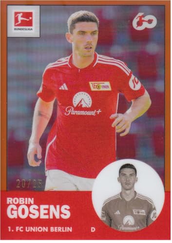 Robin Gosens U. Berlin 60 Jahre Bundesliga, Topps Chrome Fußball Sammelkarte TAN-3, limitiert auf /25 von Generisch