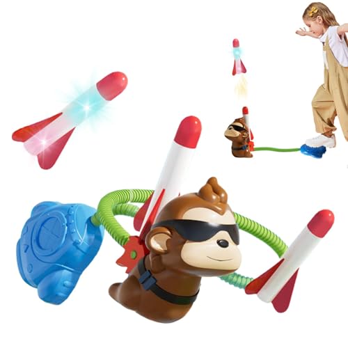 Rocket Stomper für Kinder, Rocket -Startspielzeug für Kid - Foam Stomper Rocket Startpad mit Affen,Fun High Flying Outdoor -Aktivitäten Sprung Sportspiel für Geburtstag & Garten Rocket Stomper für Kinder, Rocket -Startspielzeug für Kid - Foam Stomper Rocket Startpad mit Affen,Fun High Flying Outdoor -Aktivitäten Sprung Sportspiel für Geburtstag & Garten von Generisch