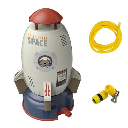 Rocket Wassersprinkler Kinder Outdoor, Rocket Water Sprinkler Mit 2 Sprinklerköpfen&3Meter Wasserpfeife, Wasserspielzeug Garten,Wassersprinkler,Wasserspielzeug Garten,Outdoor Wasserspielzeug Sprinkler von Generisch