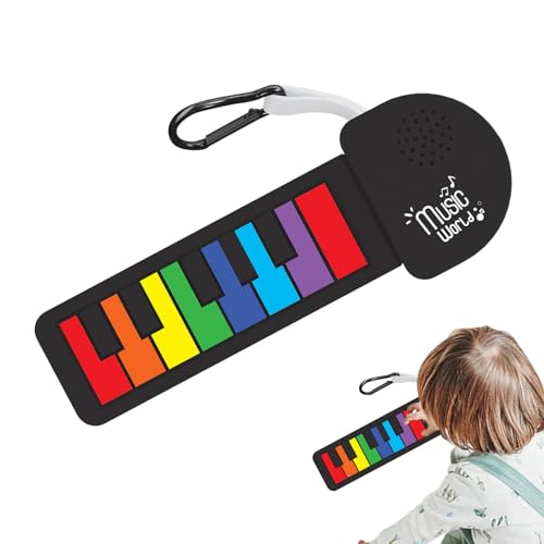 Roll Up Piano - Faltbares Silikon Klavier | Elektronisches Klaviers Spielzeug | Multifunktionales Musikspielzeug Zuhause Park Reisen Schule Faltbare Tastatur Elektro Klaviatur Tragbares Übungsinstrume von Generisch
