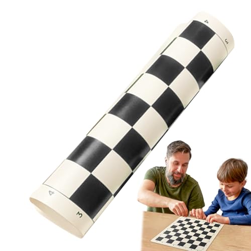 Rollbare Schachmatte - Soft Vinyltextur, Turniergröße Layout | 13.39x13,39 Zoll Compact Checkers Fold Board, Glatte Flache Oberflächen Sorgen Für Stabilität Erwachsene Spiele, Outdoor Park Session -Ve Rollbare Schachmatte - Soft Vinyltextur, Turniergröße Layout | 13.39x13,39 Zoll Compact Checkers Fold Board, Glatte Flache Oberflächen Sorgen Für Stabilität Erwachsene Spiele, Outdoor Park Session -Ve von Generisch