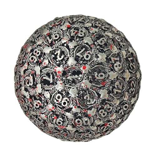 Rollenspiel-Spielwürfel-Metal Polyedral Game Dice, Single D100 Game Dice, D100 Metal Dice 50 mm Single 100, StreikenSpielzeug für Tischspiele, vielseitige Würfel mit Samtbeutel für ernsthafte Spieler Rollenspiel-Spielwürfel-Metal Polyedral Game Dice, Single D100 Game Dice, D100 Metal Dice 50 mm Single 100, StreikenSpielzeug für Tischspiele, vielseitige Würfel mit Samtbeutel für ernsthafte Spieler von Generisch