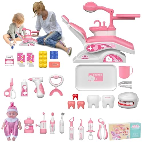 Rollenspiel Spielzeug für Kinder - Interaktives Lernspielzeug für Kinder, Jugendliche und Rags, Set für Fake Zahnarzt | Realistisches Zahnarzt-Set für Kinder Rollenspiel Spielzeug für Kinder - Interaktives Lernspielzeug für Kinder, Jugendliche und Rags, Set für Fake Zahnarzt | Realistisches Zahnarzt-Set für Kinder von Generisch