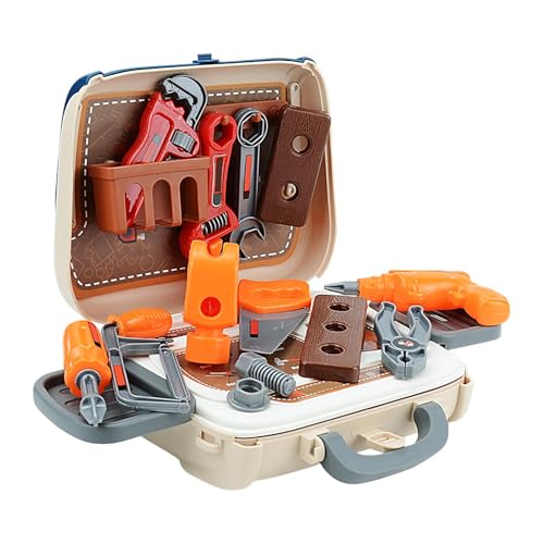 Rollenspiel-Werkzeugset, elektronischer Spielzeugbohrer - Spielzeugbauwerkzeuge,Echtes Werkzeugset für Kinder mit Werkzeugkasten und elektronischer Spielzeugbohrmaschine für BAU-, und Konstrukti Rollenspiel-Werkzeugset, elektronischer Spielzeugbohrer - Spielzeugbauwerkzeuge,Echtes Werkzeugset für Kinder mit Werkzeugkasten und elektronischer Spielzeugbohrmaschine für BAU-, und Konstrukti von Generisch