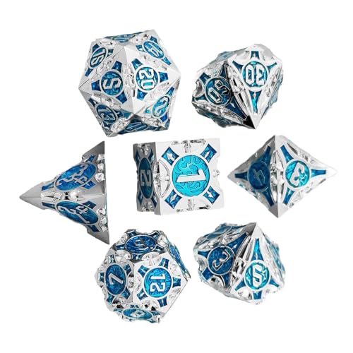 Rollenspiel Würfel - Multisided Game Dice Set | 7X tragbares lustiges Kinderspielzeug, farbenfrohe Würfel-Würfel-Set für Rollenspiele, Brettspiele, Familienparty, auffälliges Design Multiple Nutzung von Generisch
