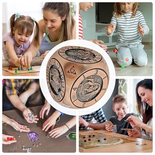 Rollenspiel Würfel | Polyedrisches Metallisches Würfelset Mit Magnetischer Box | Leichtes Zubehör Für Freizeit Zuhause Gesellschaftsspiele Kneipe Wettbewerb von Generisch