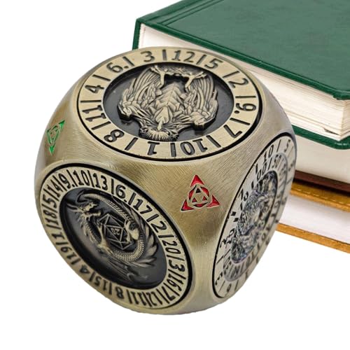 Rollenspiel Würfel - Set Aus Metall Spinner Würfel Mit 6-Seitigen,Tragbare Gesellschaftsspiele Zubehör Für Unterhaltung Wettbewerb Freizeit Home Bar Nutzung von Generisch
