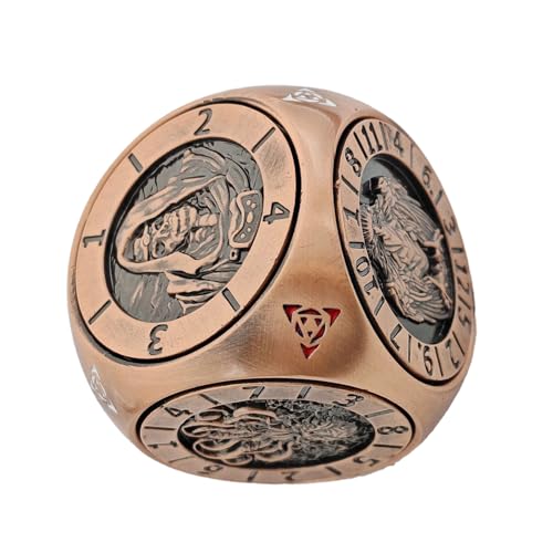 Rollenspiel Würfel - Set Aus Metall Spinner Würfel Mit 6-Seitigen - Leichtes Zubehör Für Freizeit Zuhause Gesellschaftsspiele Kneipe Wettbewerb von Generisch