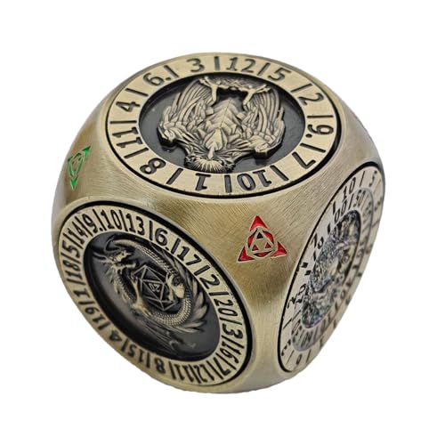 Rollenspiel Würfel | Set Aus Metall Spinner Würfel Mit 6-Seitigen | Leichtes Zubehör Für Freizeit Zuhause Gesellschaftsspiele Kneipe Wettbewerb Rollenspiel Würfel | Set Aus Metall Spinner Würfel Mit 6-Seitigen | Leichtes Zubehör Für Freizeit Zuhause Gesellschaftsspiele Kneipe Wettbewerb von Generisch