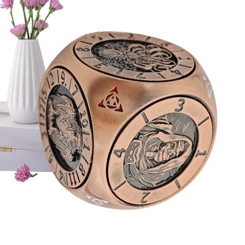 Rollenspiel Würfel - Set Aus Metall Spinner Würfel Mit 6-Seitigen | Tragbare Gesellschaftsspiele Zubehör Für Unterhaltung Wettbewerb Freizeit Home Bar Nutzung von Generisch