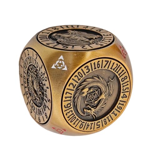 Rollenspiel Würfel | Set Aus Metall Spinner Würfel Mit 6-Seitigen - Tragbare Gesellschaftsspiele Zubehör Für Unterhaltung Wettbewerb Freizeit Home Bar Nutzung von Generisch