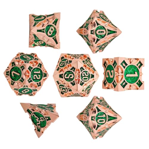 Rollenspiel -Würfel -Sets, Rollenspiel -Würfel | Mehrsiedler Spielwürfler Set | 7x Farbenfrohe Schwere Spielwürfelset, 7x Lustiges Tragbares Kinderspielzeug, Farbenfrohe Würfel -Set Für Brettspiele, F von Generisch