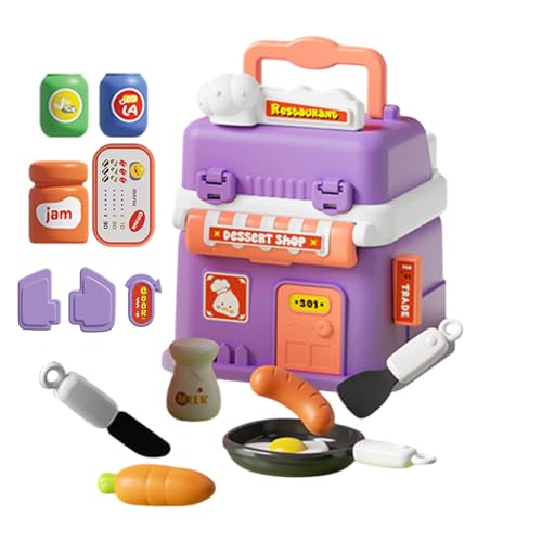 Rollenspiele-Sets, Rollenspielhaus-Spielzeug | Rollenspiel-Puppenhaus-Set mit Griff | Lernspielzeug für Kinder, Mädchen, ab 3 Jahren, Rollenspiel Rollenspiele-Sets, Rollenspielhaus-Spielzeug | Rollenspiel-Puppenhaus-Set mit Griff | Lernspielzeug für Kinder, Mädchen, ab 3 Jahren, Rollenspiel von Generisch