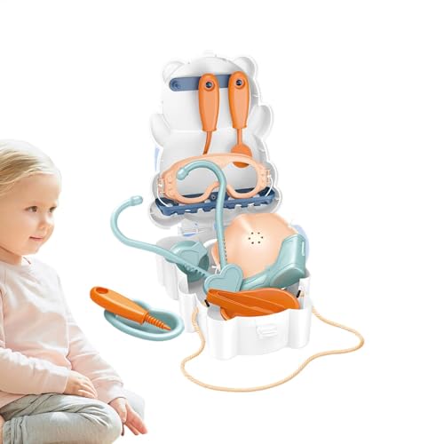Rollenspielset, Rollenspielset für Kleinkinder - Rollenspiel mit Tragerucksack - Kleinkind-Arzt-Anziehspielzeug-Ingenieur-Werkzeugkasten für Zuhause, Kindertagesstätte, Kindergarten Rollenspielset, Rollenspielset für Kleinkinder - Rollenspiel mit Tragerucksack - Kleinkind-Arzt-Anziehspielzeug-Ingenieur-Werkzeugkasten für Zuhause, Kindertagesstätte, Kindergarten von Generisch