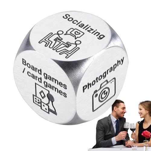 Romantische Datumswürfel, Partner-Valentinstagsgeschenk, Date-Nacht-Würfel, romantisches Spiel für Paare, Entscheidungswürfel aus Edelstahl für Date, Nacht und Feiertagsgeschenk Romantische Datumswürfel, Partner-Valentinstagsgeschenk, Date-Nacht-Würfel, romantisches Spiel für Paare, Entscheidungswürfel aus Edelstahl für Date, Nacht und Feiertagsgeschenk von Generisch