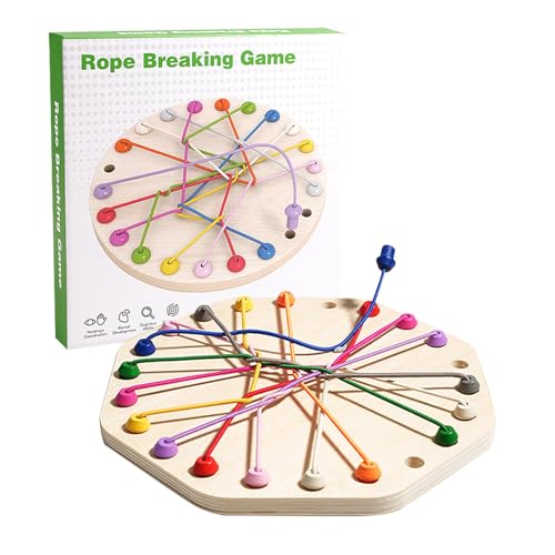 Rope Untangling Game, Brain Teaser Challenge, 8.86x8.86 inches, Engaging Fine Motor Skill Activity, Strategy Toy, Interactive Logic Puzzle Board for Boys, Girls Use von Generisch