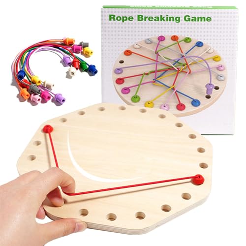 Rope Untying Game, Twisted Knots Puzzle Toy, Portable Brain Teaser Board Game (9.37x9.37x1.38 inches), Fun Educational Challenge for Kids Ages 3+ and Family von Generisch