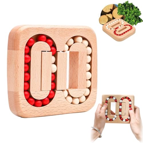 Rotating Magic Bean Fingertip,Wooden Spinning Magic Cube Toys to Relieve Stress Anxiety,Funny Rotating Bean Brain Teaser,Learning & Education Toys,Pop Sensory Toys (Acrylic Beads,1Pcs) von Generisch