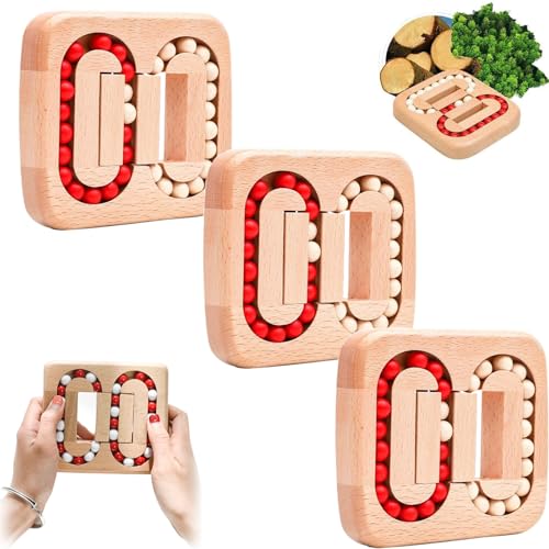 Rotating Magic Bean Fingertip,Wooden Spinning Magic Cube Toys to Relieve Stress Anxiety,Funny Rotating Bean Brain Teaser,Learning & Education Toys,Pop Sensory Toys (Acrylic Beads,3Pcs) von Generisch