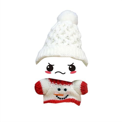 Rote Weihnachtskleidung für 17 cm große Puppen, niedliches Kostüm-Puppen-Kleidungsset, Weihnachtsmann-Kleidung, Puppenkleid, Outfit, Zubehör, Geschenke (keine Puppe) von Generisch