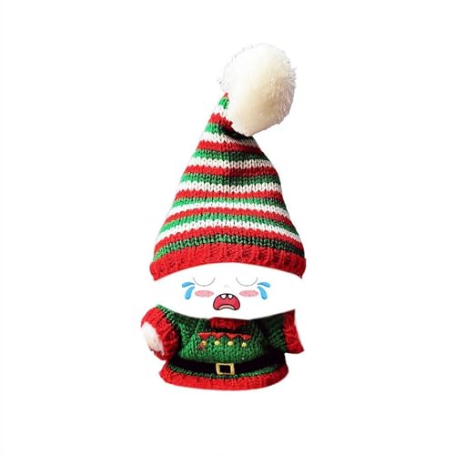 Rote Weihnachtskleidung für 17 cm große Puppen, niedliches Kostüm-Puppen-Kleidungsset, Weihnachtsmann-Kleidung, Puppenkleid, Outfit, Zubehör, Geschenke (keine Puppe) von Generisch