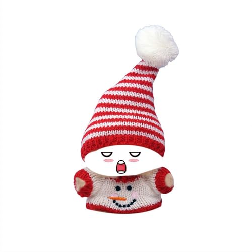 Rote Weihnachtskleidung für 17 cm große Puppen, niedliches Kostüm-Puppen-Kleidungsset, Weihnachtsmann-Kleidung, Puppenkleid, Outfit, Zubehör, Geschenke (keine Puppe) von Generisch