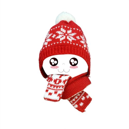 Rote Weihnachtskleidung für 17 cm große Puppen, niedliches Kostüm-Puppen-Kleidungsset, Weihnachtsmann-Kleidung, Puppenkleid, Outfit, Zubehör, Geschenke (keine Puppe) von Generisch