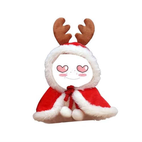 Rote Weihnachtskleidung für 17 cm große Puppen, niedliches Kostüm-Puppen-Kleidungsset, Weihnachtsmann-Kleidung, Puppenkleid, Outfit, Zubehör, Geschenke (keine Puppe) von Generisch