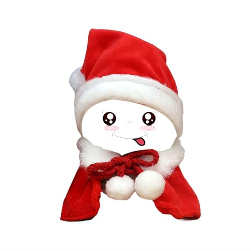 Rote Weihnachtskleidung für 17 cm große Puppen, niedliches Kostüm-Puppen-Kleidungsset, Weihnachtsmann-Kleidung, Puppenkleid, Outfit, Zubehör, Geschenke (keine Puppe) von Generisch