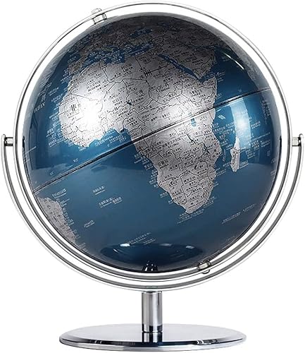 Rotierender Weltglobus im Vintage-Stil, 25,4 cm, antiker Tischglobus, Geo-Globus for die Inneneinrichtung, 720° drehbar(D) von Generisch