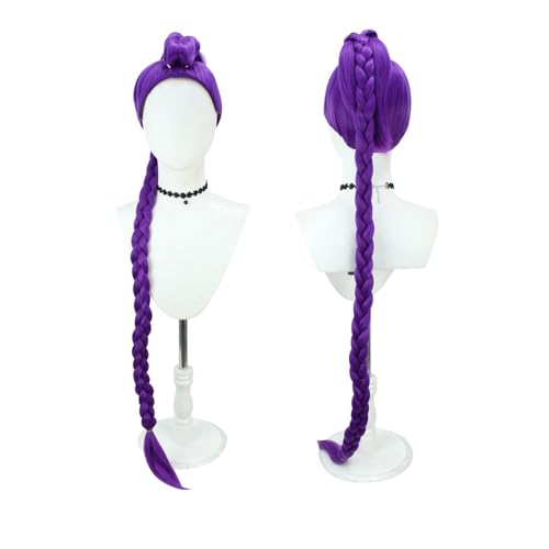 Rumi Zoey Mira Kostüm-Set mit goldenen Kostüm-Perücken für Damen, weißes Outfit-Set, Halloween-Cosplay-Requisiten (Weißgold-Rumi + Perücke, L) von Generisch