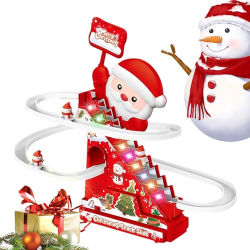 Rutschen Spielzeug, Weihnachtsmann Rennspiel, Elektrischer mit Licht und Musik für Garten Kinder Mädchen Outdoor Aktivität Haus Spiel von Generisch