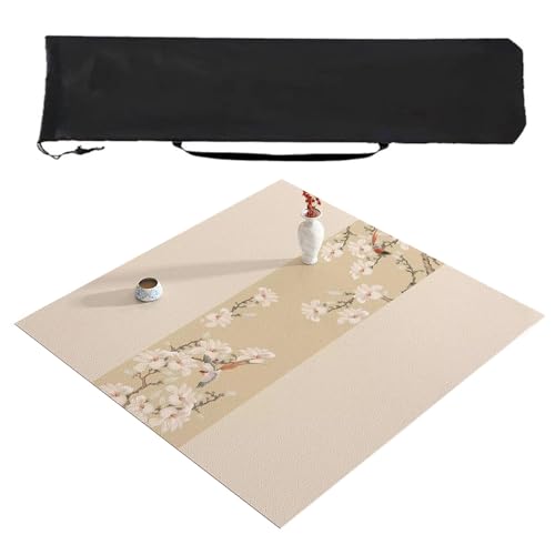 Rutschfeste Mahjong-Matte, chinesischer Stil, Tischabdeckung für Pokerspiele, 140 cm, Mahjong-Matte für den Heimgebrauch, langlebig und leicht zu reinigen, Mahjong-Spielzubehör von Generisch